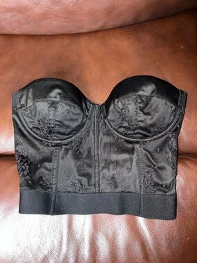 Black Longline Bustier Bra - Women Intimates